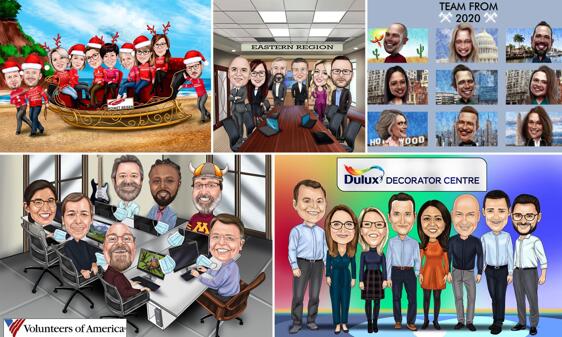 Caricature d'entreprise