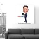 Full Body Colored Caricature Print on Poster