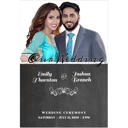 Invitație de nuntă personalizată Portret de cuplu în stil colorat din fotografie