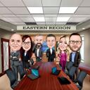 Farbige Ganzkörper-Art-Karikatur-Karikatur von Fotos für Geschäftskollegen-Geschenk