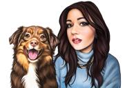 Dueño con retrato de mascota