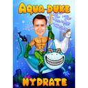 Caricatura di una sirena da una foto
