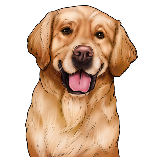 Labrador-Cartoon-Porträt