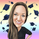 Caricatura di laurea personalizzata da foto
