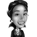 Caricatura de desenho animado de Halloween do vampiro Drácula