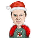 Custom Santa Claus Caricature Drawing