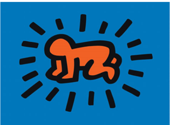 10.  Bambino radioso (1990) Keith Haring-0