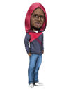 Desenho de Caricatura de Celebração do Homem