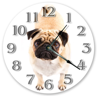 10. Relojes de pared Pug-0