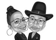Presente de caricatura de amigos engraçados