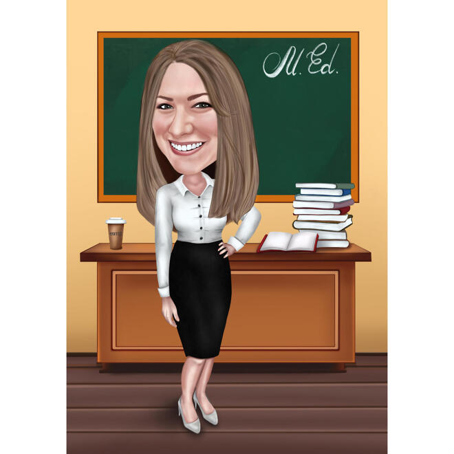 Teacher Cartoon Drawing