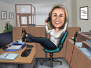 Custom+Accounting+Worker+Caricature+in+Color+Style+with+Background