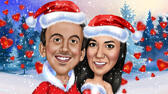 ТОP-14 beste Karikaturen als Geschenk für ein Paar zu Weihnachten, die Freude bereiten werden