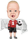 Toddler Cartoon from Photos in Colored Style