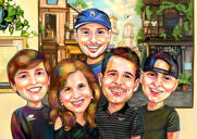 Oil Drawing: Friends Cartoon Caricature from Photos