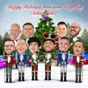 Caricature de Noël personnalisée d'une entreprise à partir d'une photo