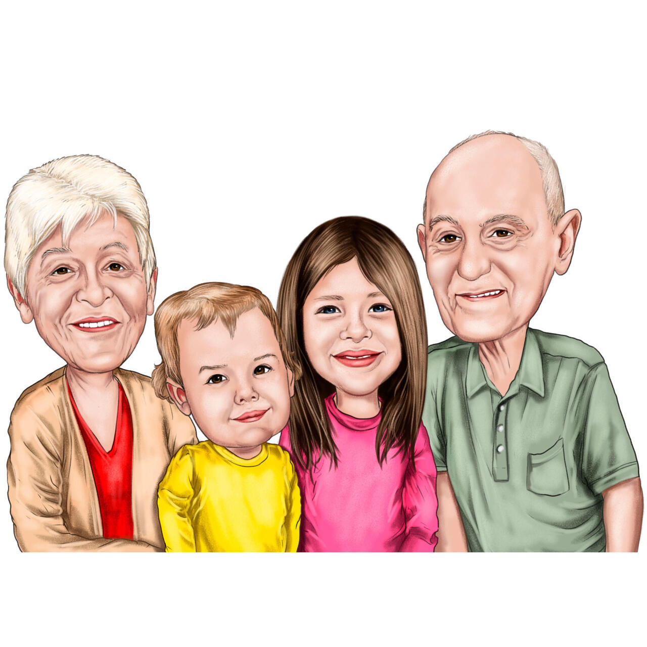 Grandparents And Parents With Kids Embrace Family Vector Illustration Hand  Drawing Royalty Free SVG, Cliparts, Vectors, and Stock Illustration. Image  112390019.
