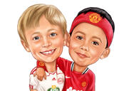 Portrait caricatural de bébés garçons à partir de photos
