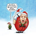 Custom Funny Elf is Missing Christmas Card Caricature