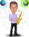 Fiesta Parti Dansçısı Karikatürü