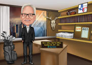 Boss Retirement Caricature from Photo