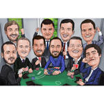 Kreslení pokerové skupiny