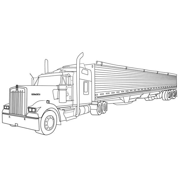 Контурный чертеж грузовика