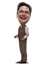 Full Body Man Caricature from Photo