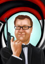 Retrato del agente James Bond a partir de fotos