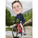 Riding Bicycle Cartoon for Gift