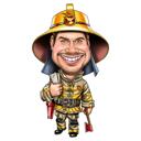 Brandweerman Cartoon Tekening