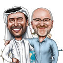 Presente de caricatura de amigos engraçados
