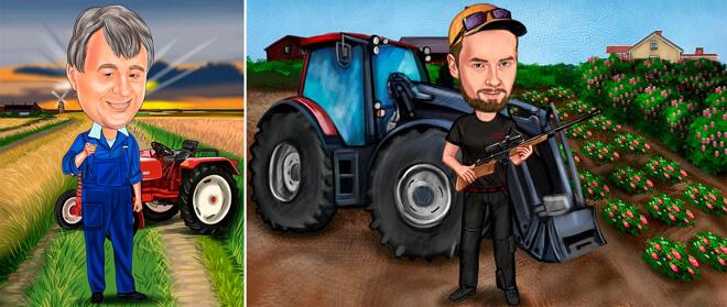 Landwirtschaftliche Karikatur