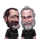 Cadeau de caricature d'amis drôles