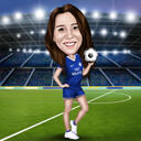Caricatura de entrenador a partir de fotos para regalo personalizado de entrenador