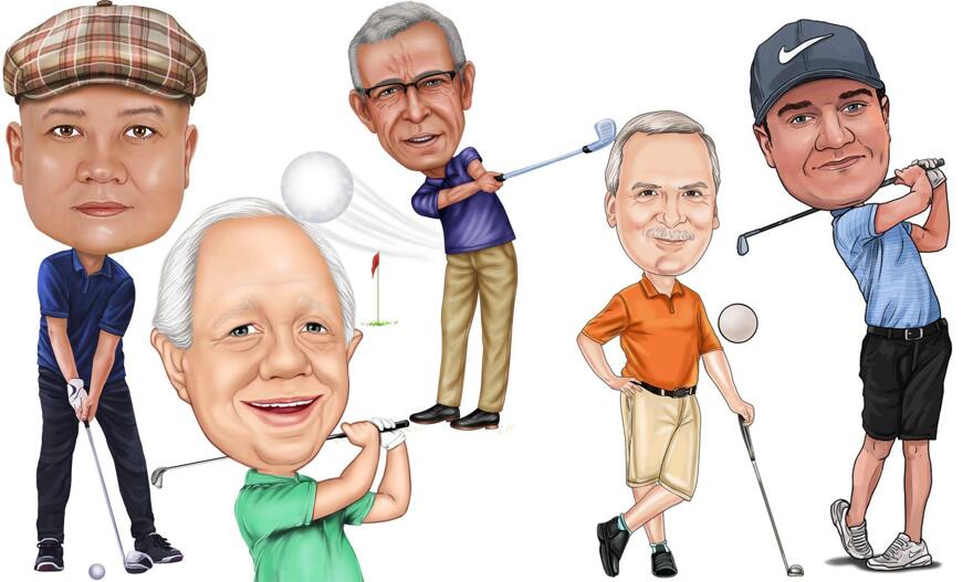 Golf-Karikatur