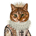 Kočičí královský portrét