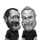 Presente de caricatura de amigos engraçados