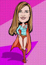 Cartoon vom Foto: Pop Art Girl Power Custom Image