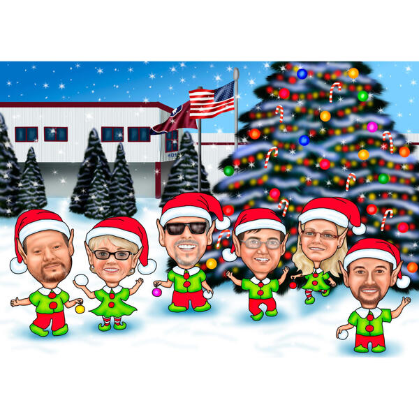 Caricatura do Grupo Elfos de Natal