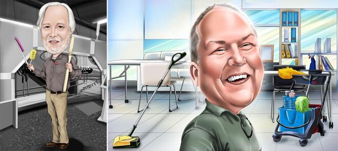 Cleaning Caricature