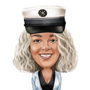 Ritratto di studente laureato in stile cartoon