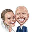 Caricatura d'amore Ritratto di coppia felice