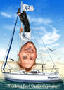 Caricatura do Capitão no Barco