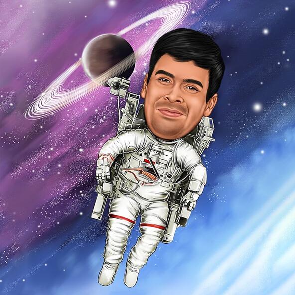 Astronaut Karikatuur