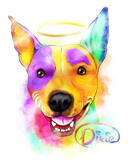 Dog+Memorial+in+Natural+Coloring+Watercolor