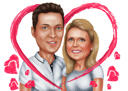 Happy+Valentines+Day+Caricature+Gift+with+Custom+Text+Message