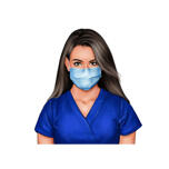 Portrait d'infirmière portant un masque