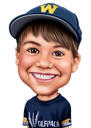 Colored Caricature: Funny Exaggerated Kid Drawing