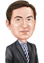Dessin animé d'homme d'affaires en couleur